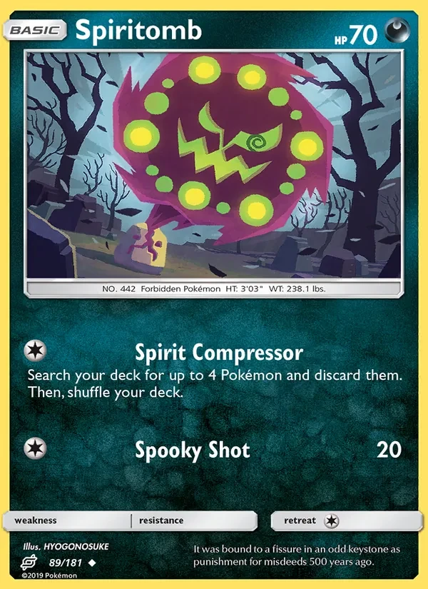Spiritomb 89/181 Team Up Pokémon card