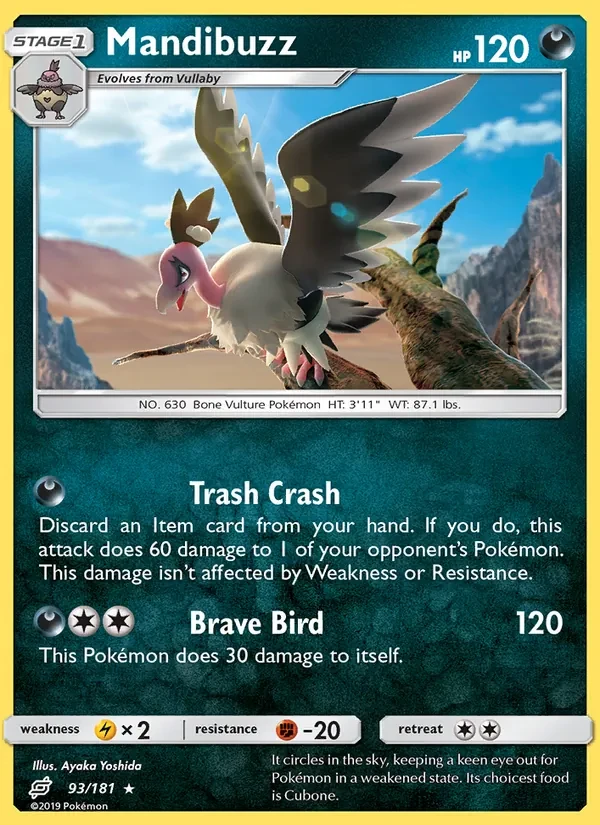 Mandibuzz 93/181 Team Up Pokémon Karte