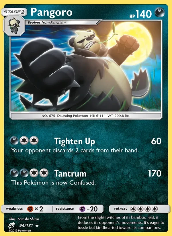 Pangoro 94/181 Team Up Pokémon card
