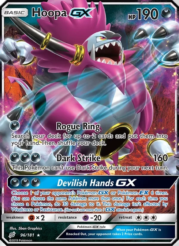 Hoopa GX 96/181 Team Up Pokémon card