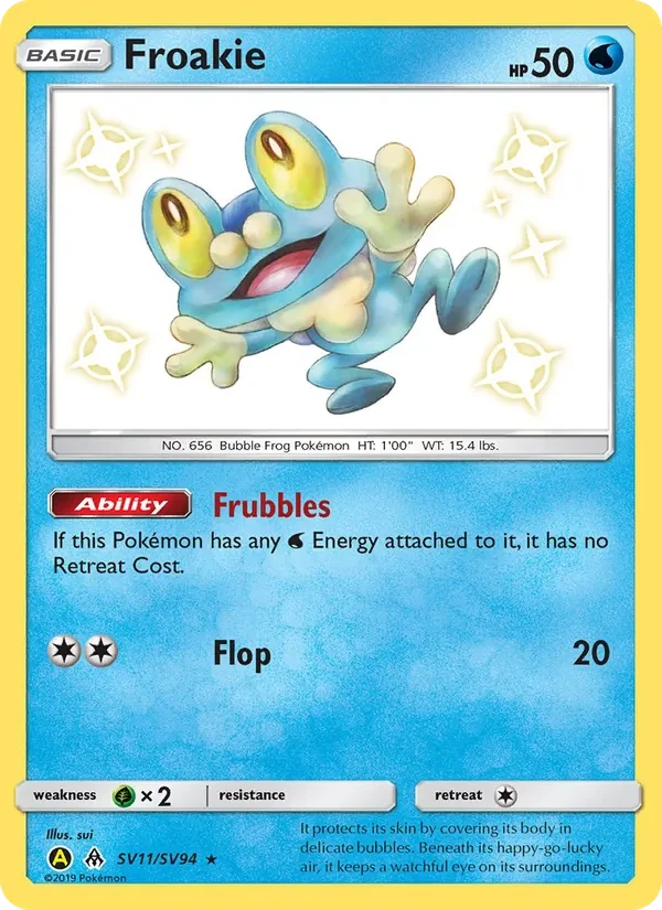 Froakie SV11 Hidden Fates Shiny Vault Pokémon card