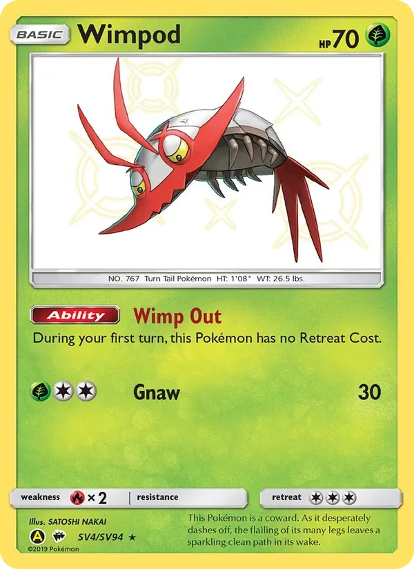 Wimpod SV4 Hidden Fates Shiny Vault Pokémon card