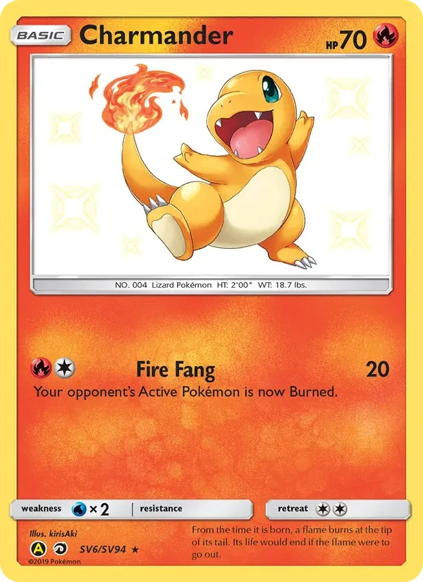 Charmander SV6 Hidden Fates Shiny Vault Pokémon card