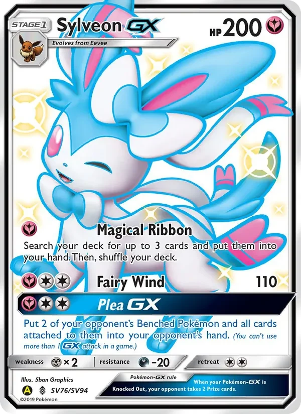 Sylveon-GX SV76 Hidden Fates Shiny Vault Pokémon Karte