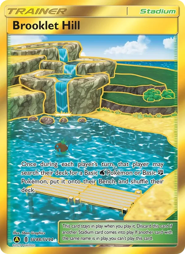 Brooklet Hill SV88 Hidden Fates Shiny Vault Pokémon card