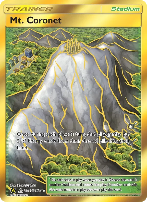 Mt. Coronet SV89 Hidden Fates Shiny Vault Pokémon card