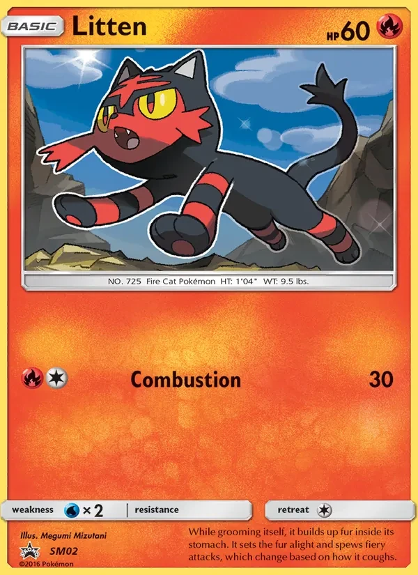 Litten SM02 SM Black Star Promos Pokémon card