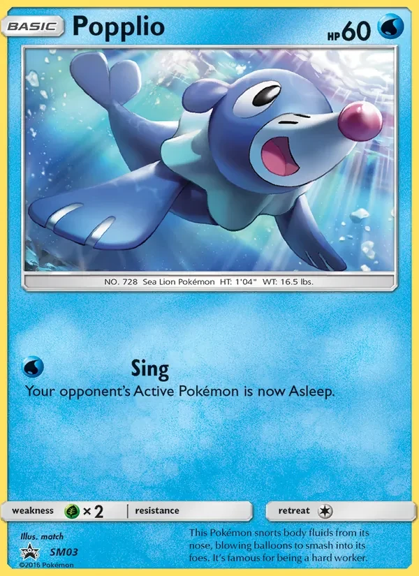 Popplio SM03 SM Black Star Promos Pokémon card