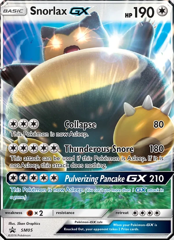 Carte Pokémon Snorlax GX SM05 SM Black Star Promos