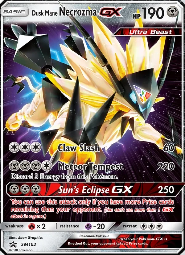 Dusk Mane Necrozma GX SM102 SM Black Star Promos Pokémon card
