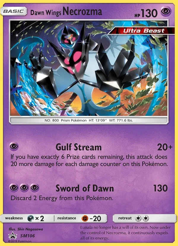 Carte Pokémon Dawn Wings Necrozma SM106 SM Black Star Promos