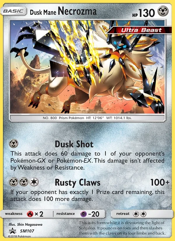 Dusk Mane Necrozma SM107 SM Black Star Promos Pokémon kaart