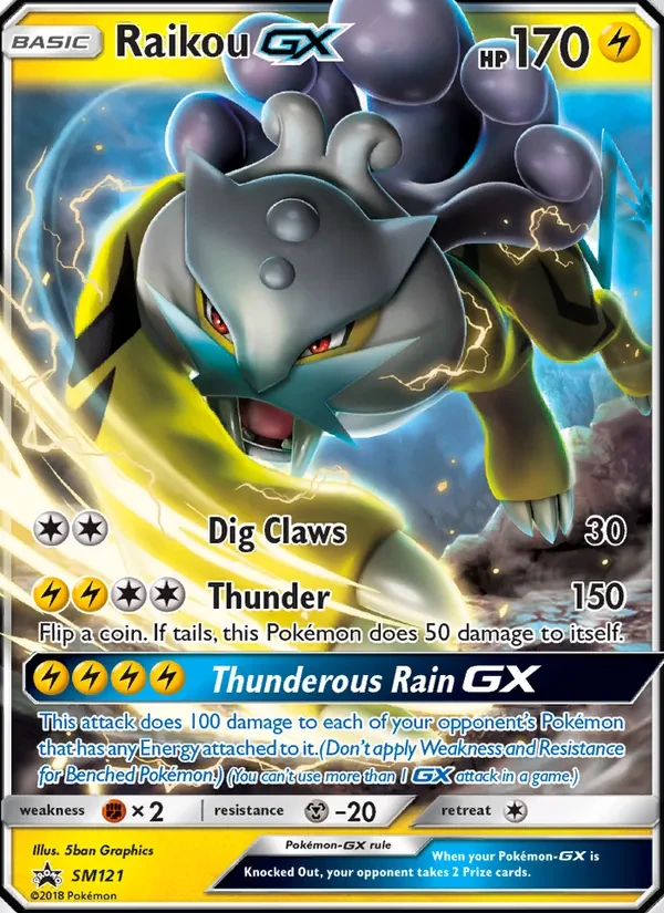 Raikou GX SM121 SM Black Star Promos Pokémon card