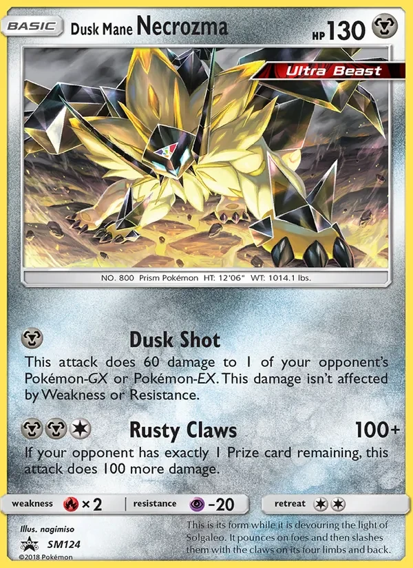 Dusk Mane Necrozma SM124 SM Black Star Promos Pokémon kaart