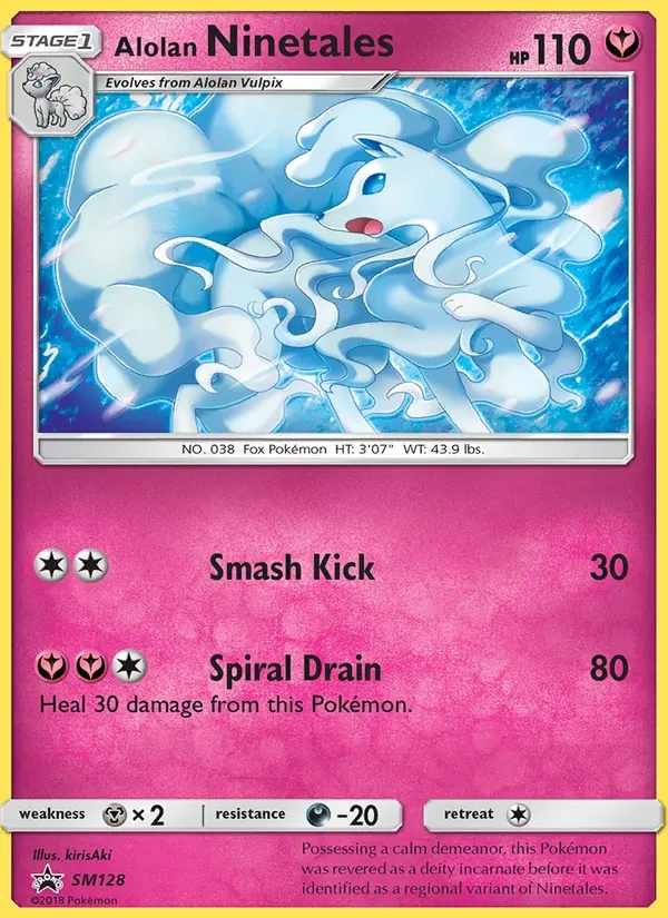 Alolan Ninetales SM128 SM Black Star Promos Pokémon Karte
