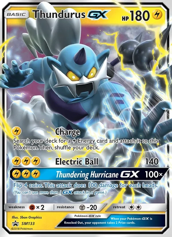 Thundurus GX SM133 SM Black Star Promos Pokémon card
