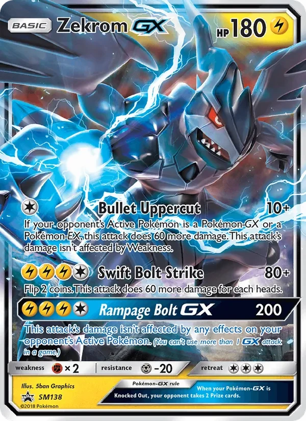 Zekrom GX SM138 SM Black Star Promos Pokémon card