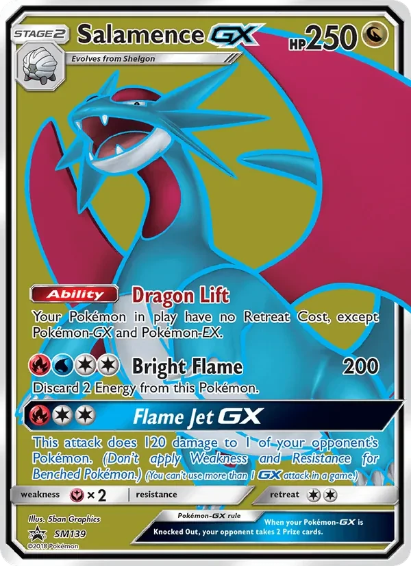 Carte Pokémon Salamence GX SM139 SM Black Star Promos