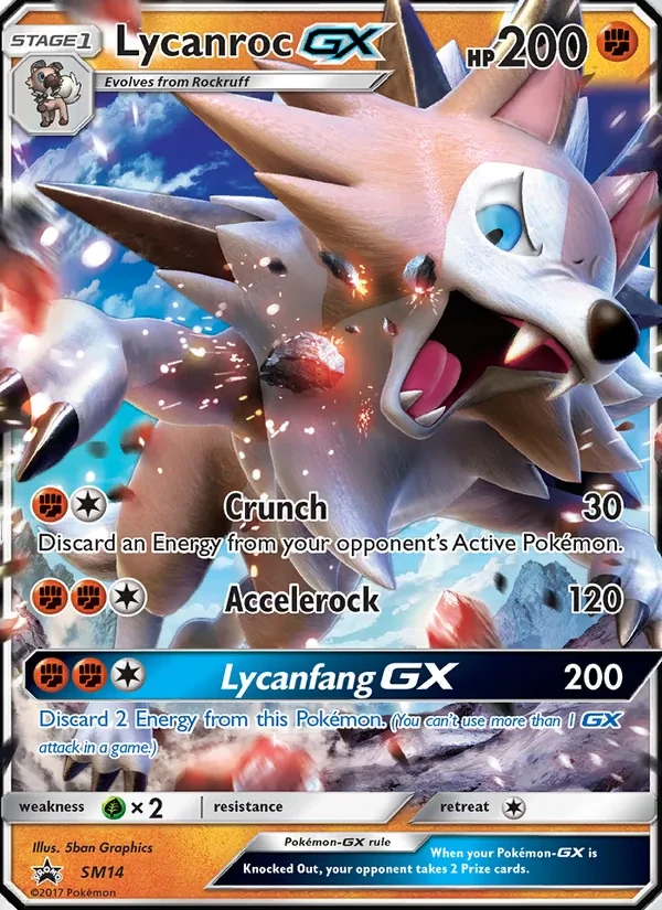 Lycanroc GX SM14 SM Black Star Promos Pokémon card