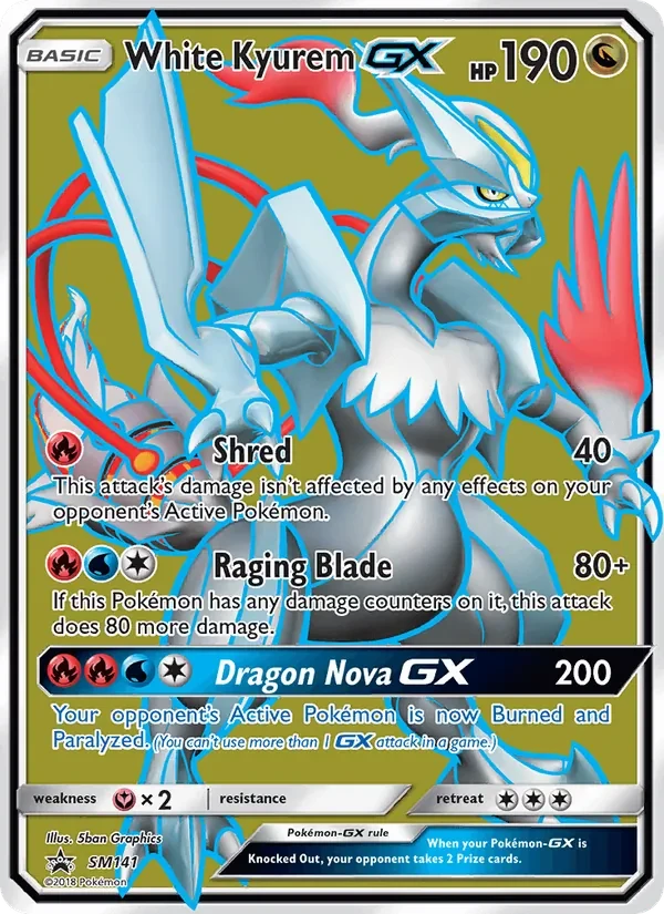 White Kyurem GX SM141 SM Black Star Promos Pokémon card