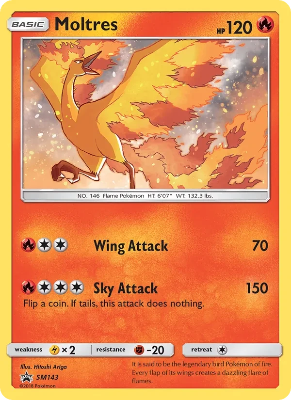 Moltres SM143 SM Black Star Promos Pokémon card