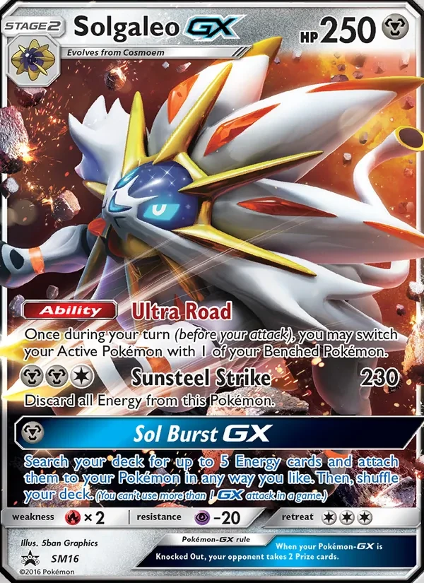 Solgaleo GX SM16 SM Black Star Promos Pokémon card