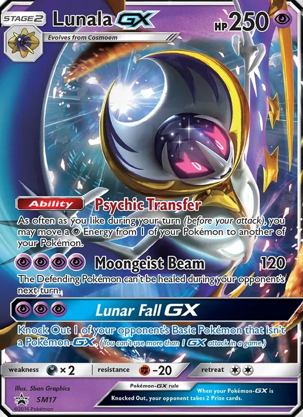 Lunala GX SM17 SM Black Star Promos Pokémon card