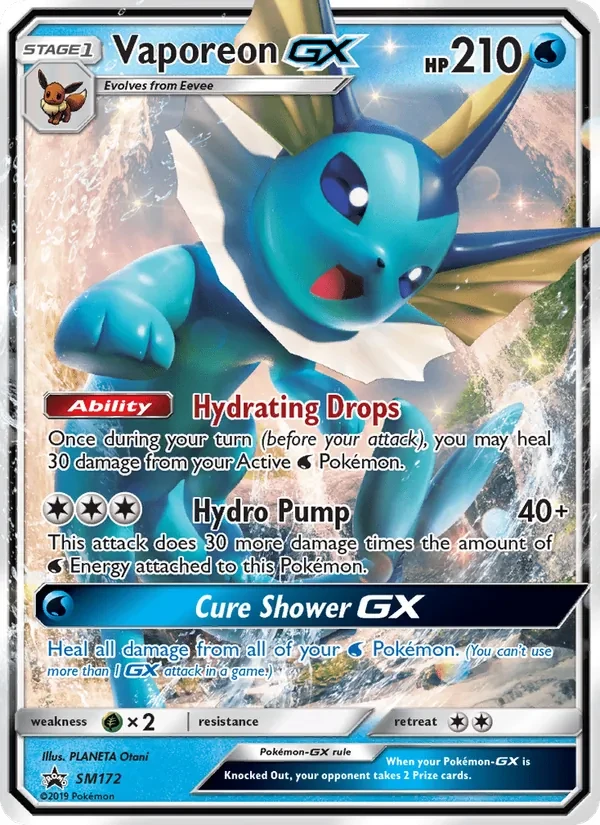 Vaporeon GX SM172 SM Black Star Promos Pokémon card