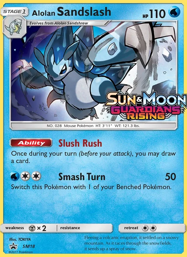 Alolan Sandslash SM18 SM Black Star Promos Pokémon card