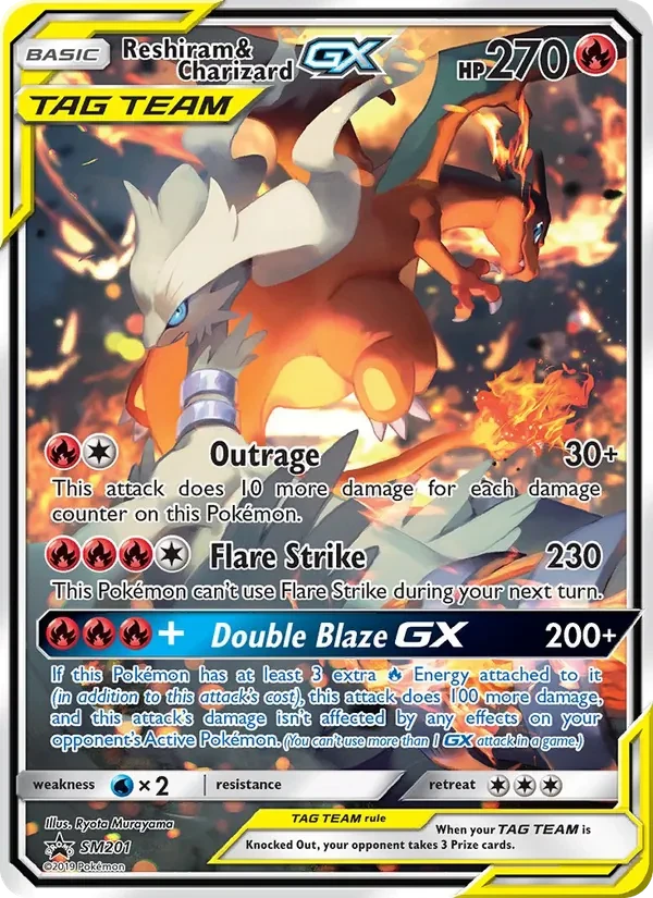 Reshiram & Charizard GX SM201 SM Black Star Promos Pokémon card
