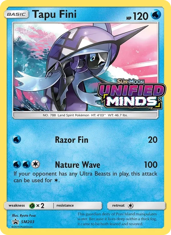 Carte Pokémon Tapu Fini SM203 SM Black Star Promos