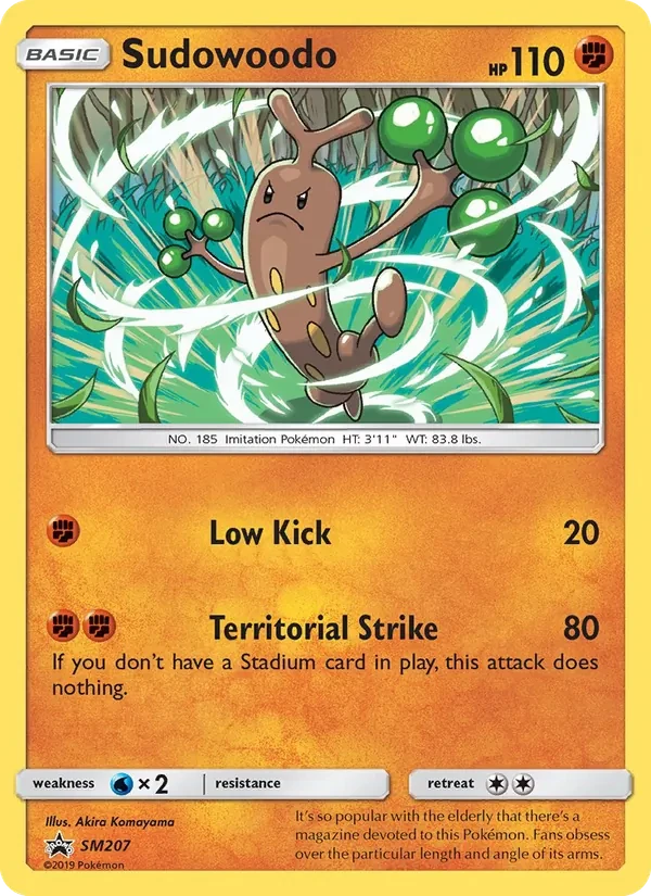 Sudowoodo SM207 SM Black Star Promos Pokémon kaart