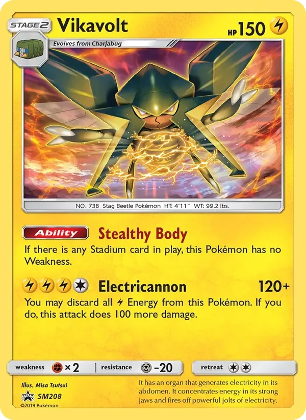 Vikavolt SM208 SM Black Star Promos Pokémon card