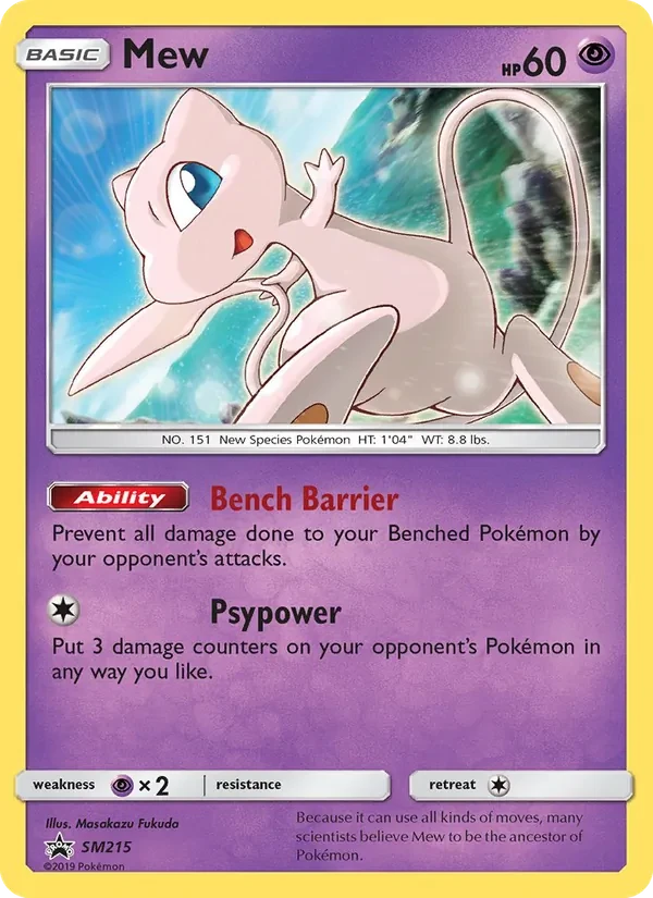 Mew SM215 SM Black Star Promos Pokémon Karte