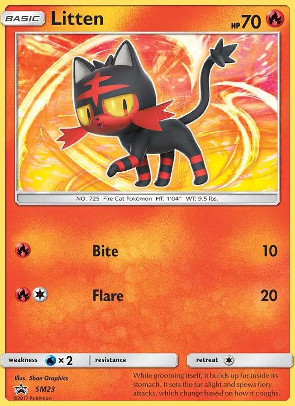 Litten SM23 SM Black Star Promos Pokémon card