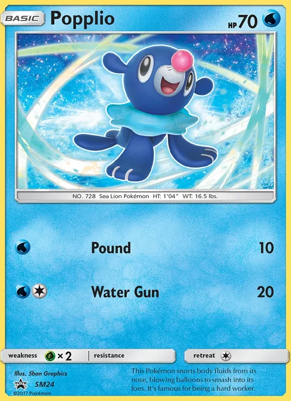 Popplio SM24 SM Black Star Promos Pokémon card