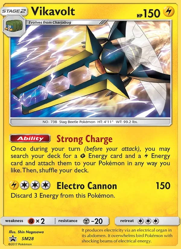 Vikavolt SM28 SM Black Star Promos Pokémon Karte
