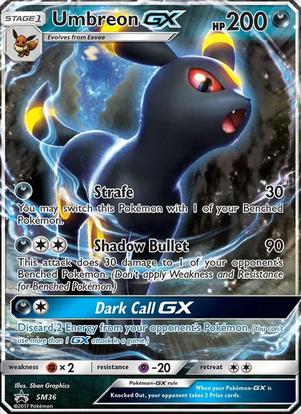 Umbreon GX SM36 SM Black Star Promos Pokémon card