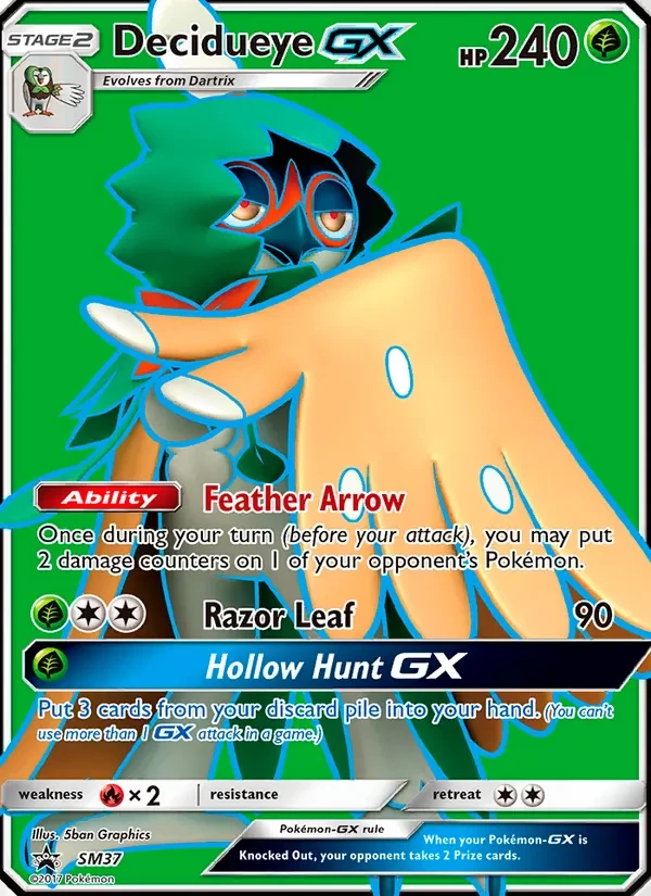 Decidueye GX SM37 SM Black Star Promos Pokémon Karte