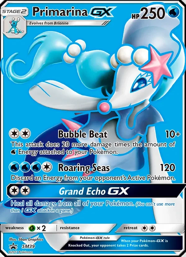 Primarina GX SM39 SM Black Star Promos Pokémon card