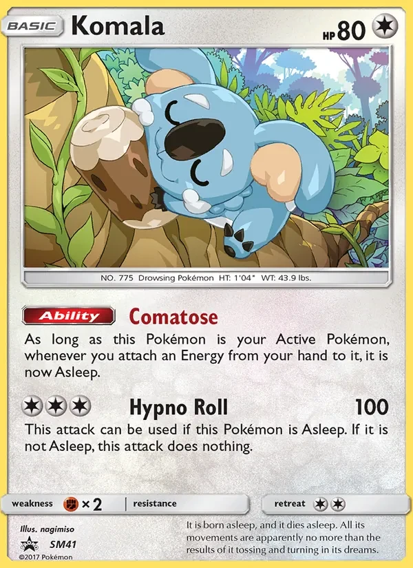 Komala SM41 SM Black Star Promos Pokémon card