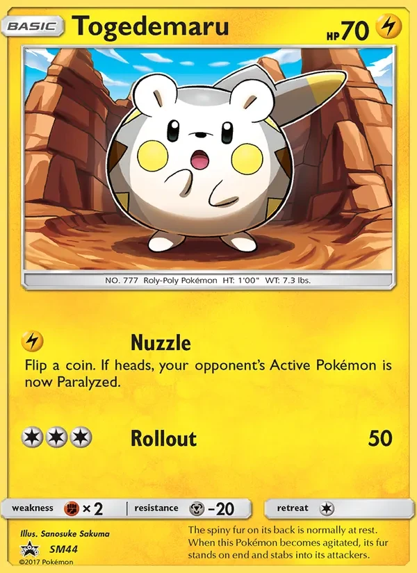 Togedemaru SM44 SM Black Star Promos Pokémon card