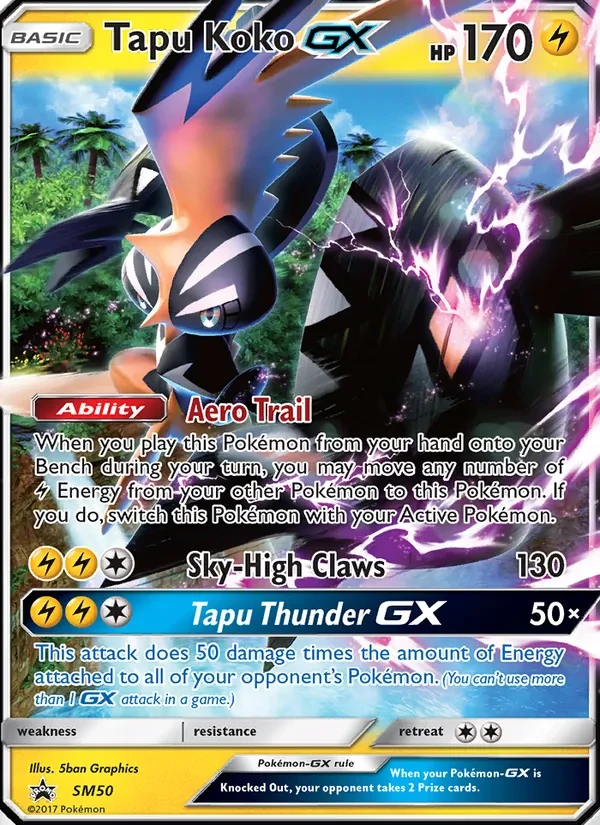 Tapu Koko GX SM50 SM Black Star Promos Pokémon card
