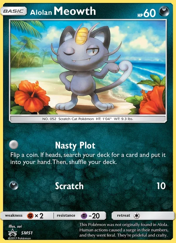 Alolan Meowth SM51 SM Black Star Promos Pokémon Karte