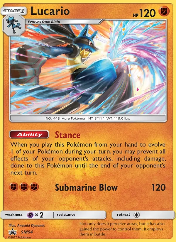 Lucario SM54 SM Black Star Promos Pokémon card