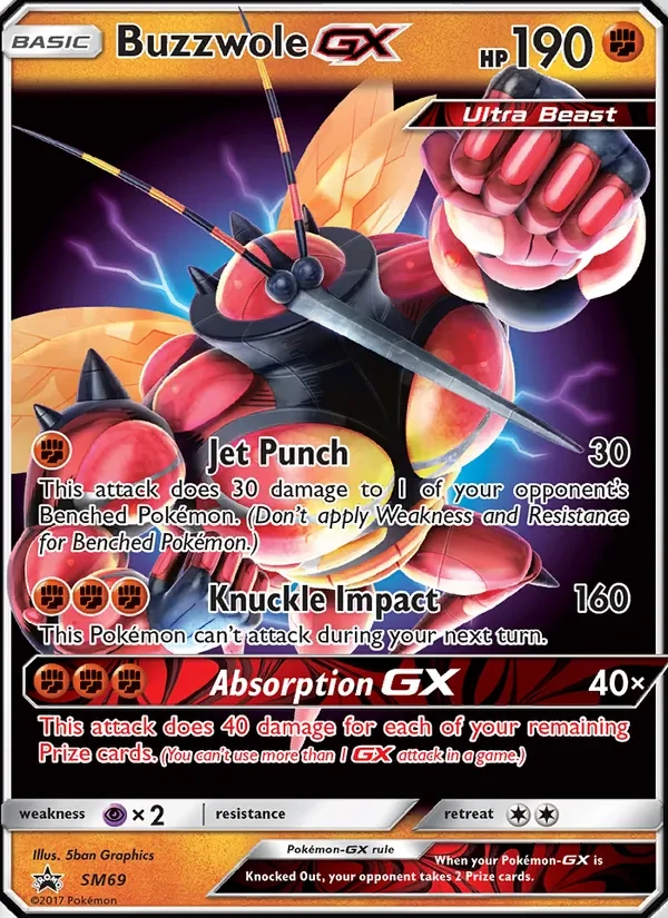 Buzzwole GX SM69 SM Black Star Promos Pokémon card