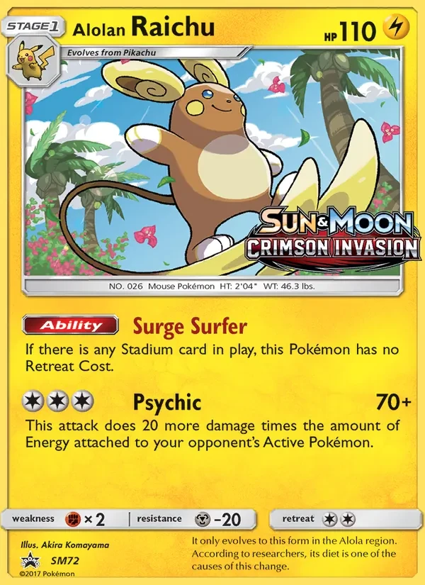 Alolan Raichu SM72 SM Black Star Promos Pokémon Karte