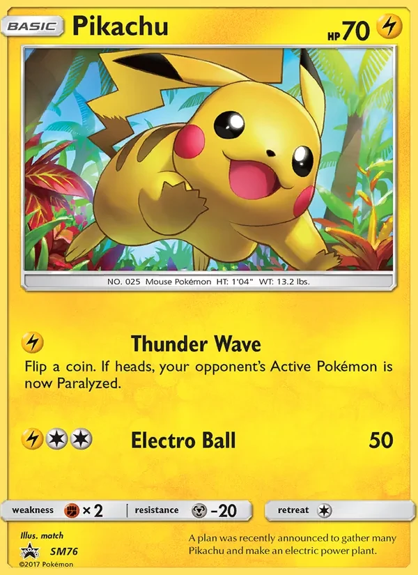 Pikachu SM76 SM Black Star Promos Pokémon card
