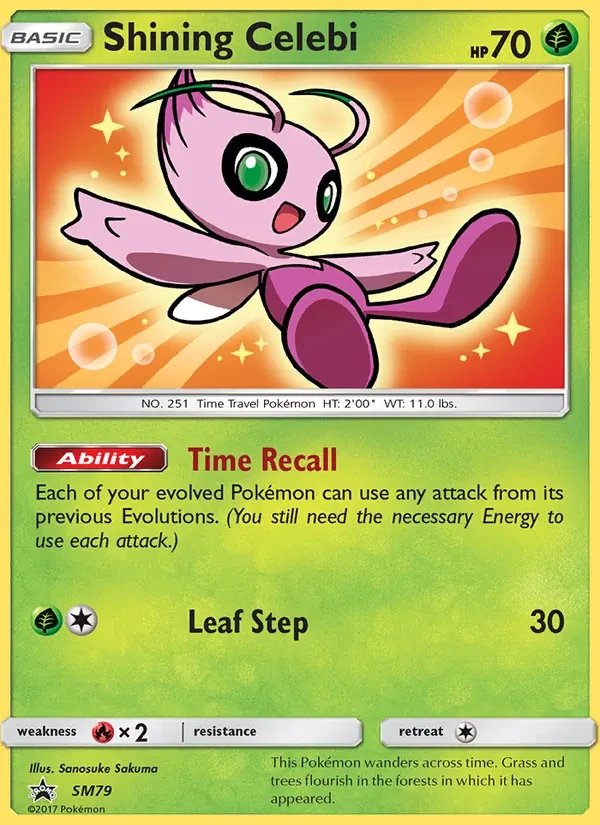 Shining Celebi SM79 SM Black Star Promos Pokémon card