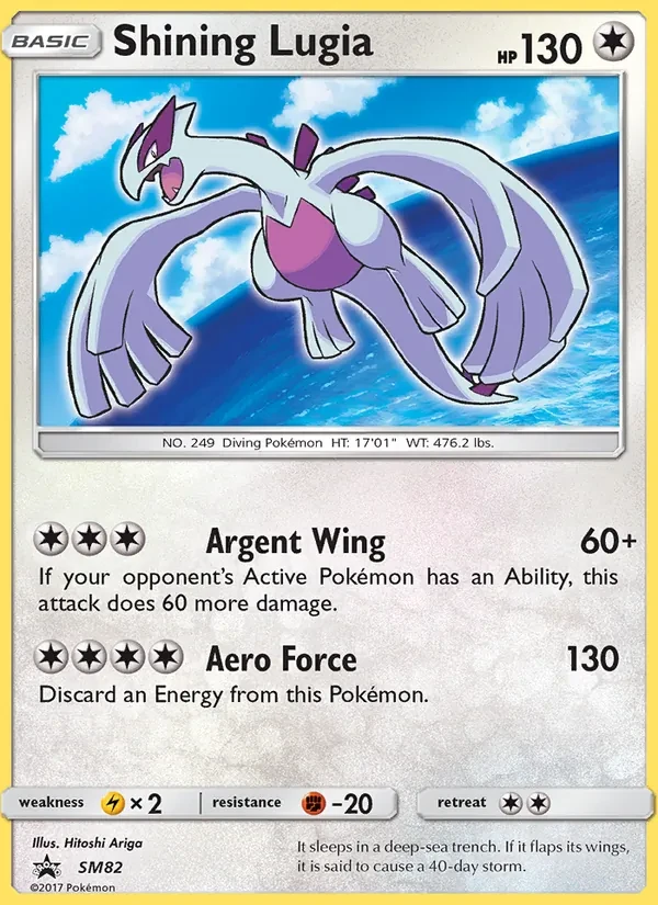 Shining Lugia SM82 SM Black Star Promos Pokémon card